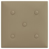 vidaXL Wandpanelen 12 stuks Kunstleer Cappuccino - Nu 55% Korting!