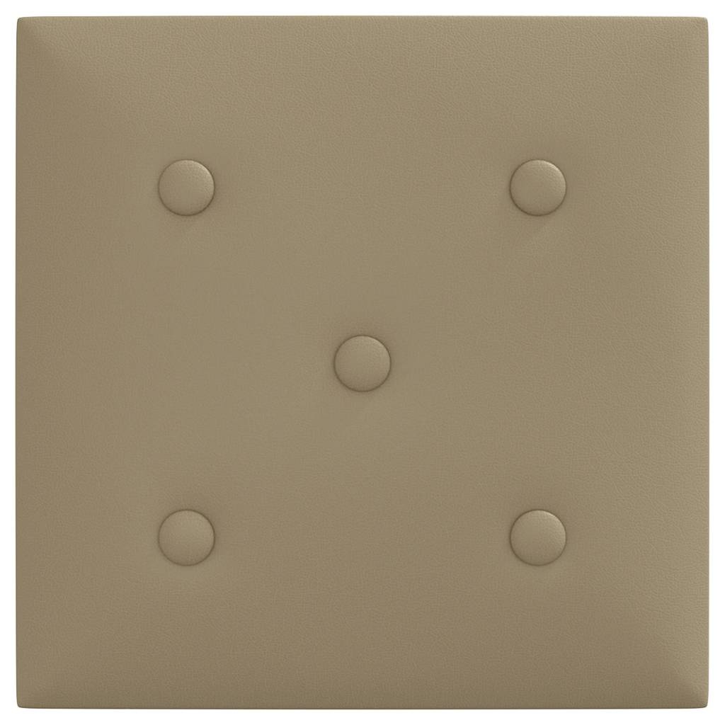 vidaXL Wandpanelen 12 stuks Kunstleer Cappuccino - Nu 55% Korting!