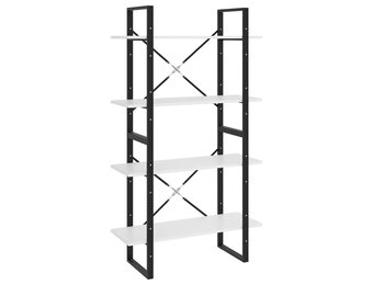 vidaXL Boekenkast 4 schappen wit - 60% Korting