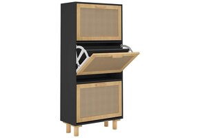 vidaXL Schoenenkast Zwart (55% Korting) - Bewerkt Hout & Rattan