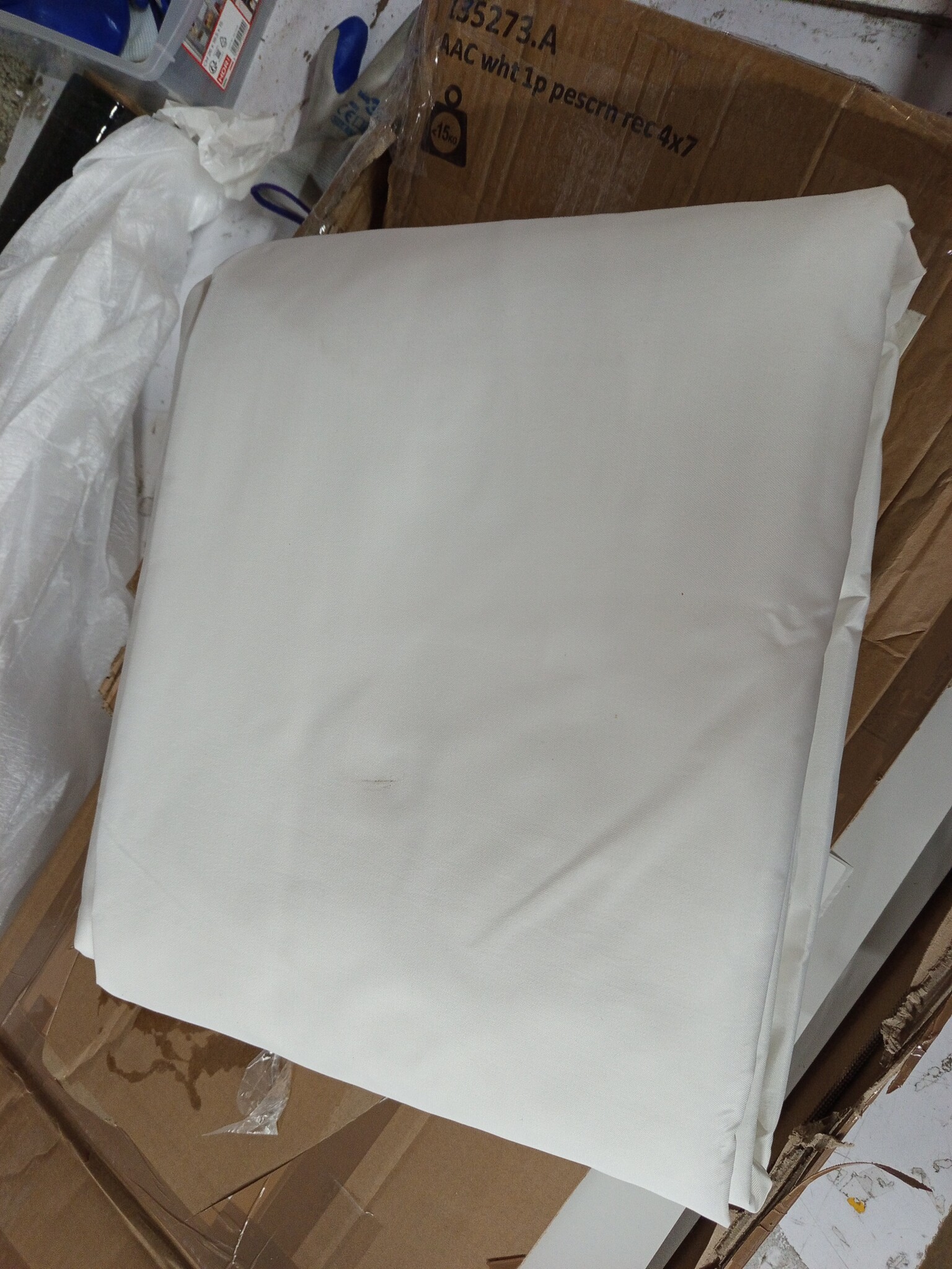 vidaXL Zonnescherm Rechthoekig 4x7m Wit - 55% Korting!