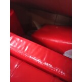 vidaXL Kuipstoel met voetenbankje, Kunstleer Rood - 55% Korting