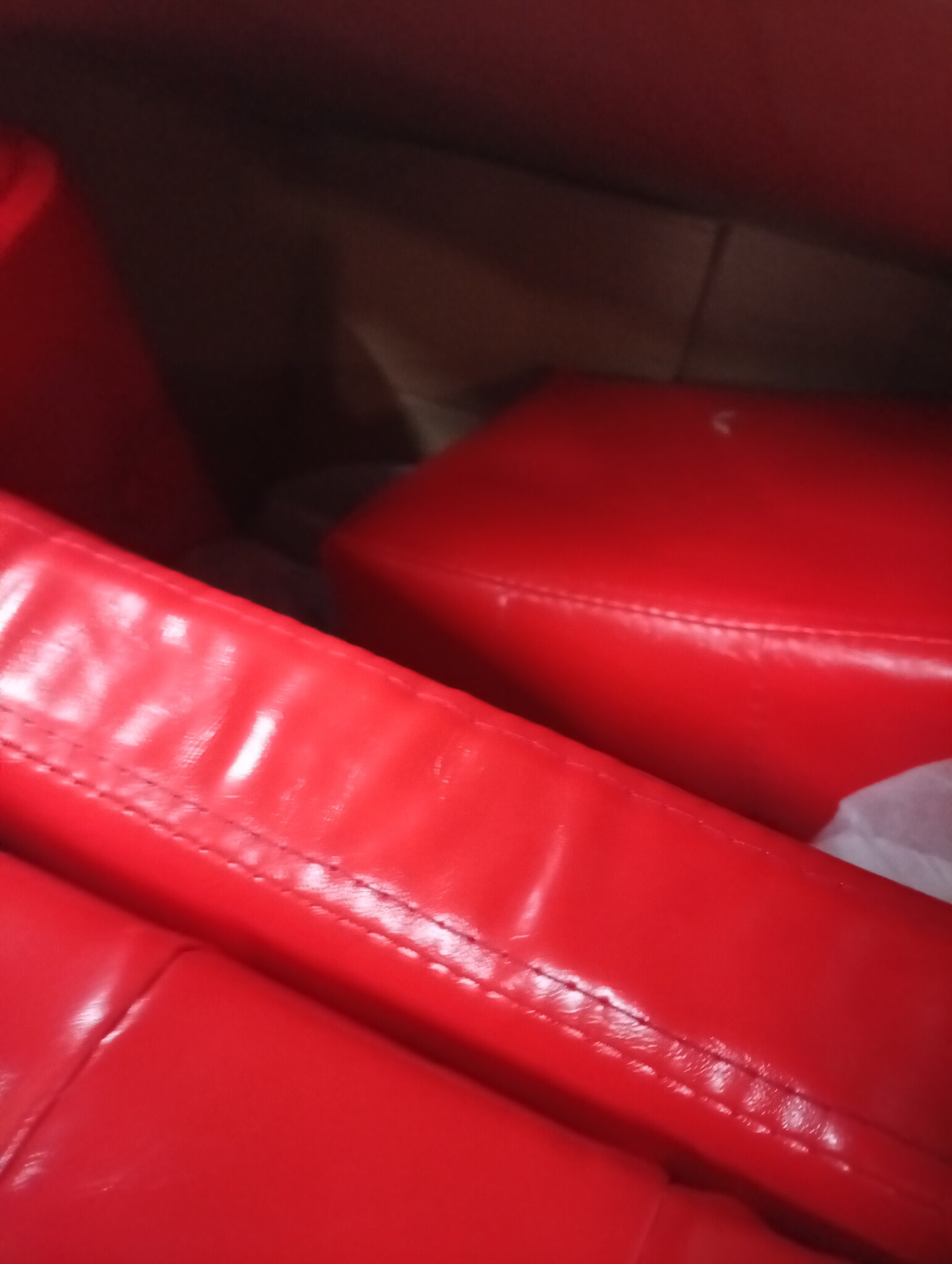 vidaXL Kuipstoel met voetenbankje, Kunstleer Rood - 55% Korting