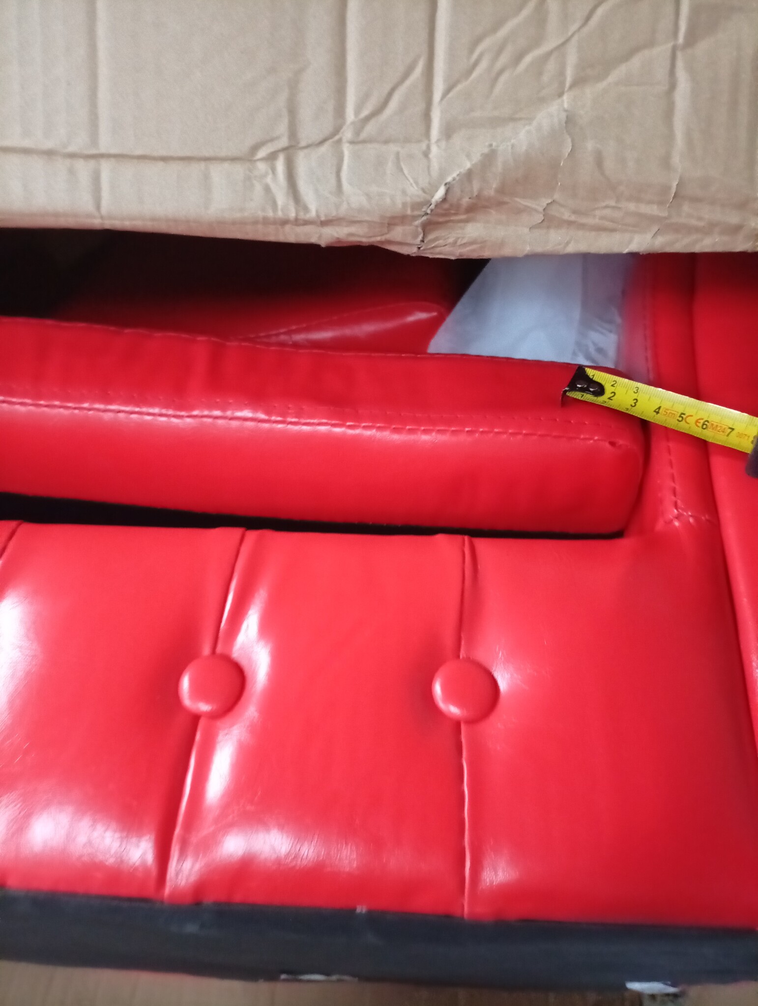 vidaXL Kuipstoel met voetenbankje, Kunstleer Rood - 55% Korting