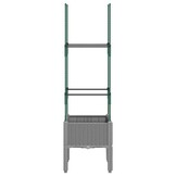 vidaXL Plantenbak met Latwerk Lichtgrijs - 55% Korting!