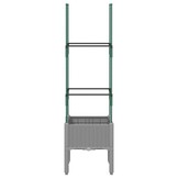 vidaXL Plantenbak met Latwerk Lichtgrijs - 55% Korting!