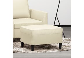 vidaXL Voetenbank 60x50x41 cm Kunstleer Crème - 65% Korting!