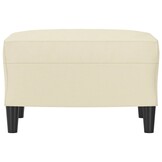 vidaXL Voetenbank 60x50x41 cm Kunstleer Crème - 65% Korting!