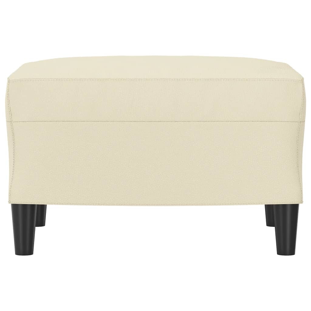 vidaXL Voetenbank 60x50x41 cm Kunstleer Crème - 65% Korting!