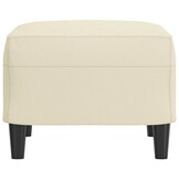 vidaXL Voetenbank 60x50x41 cm Kunstleer Crème - 65% Korting!