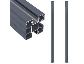 vidaXL Schuttingpalen Aluminium Donkergrijs (185 cm) - 30% Korting!