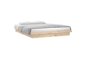 vidaXL Bedframe LED Massief Hout 160x200 cm - 55% Korting!
