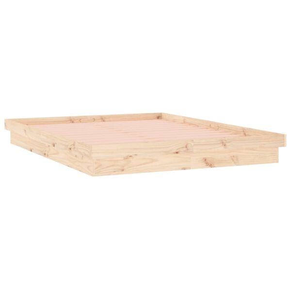 vidaXL Bedframe LED Massief Hout 160x200 cm - 55% Korting!