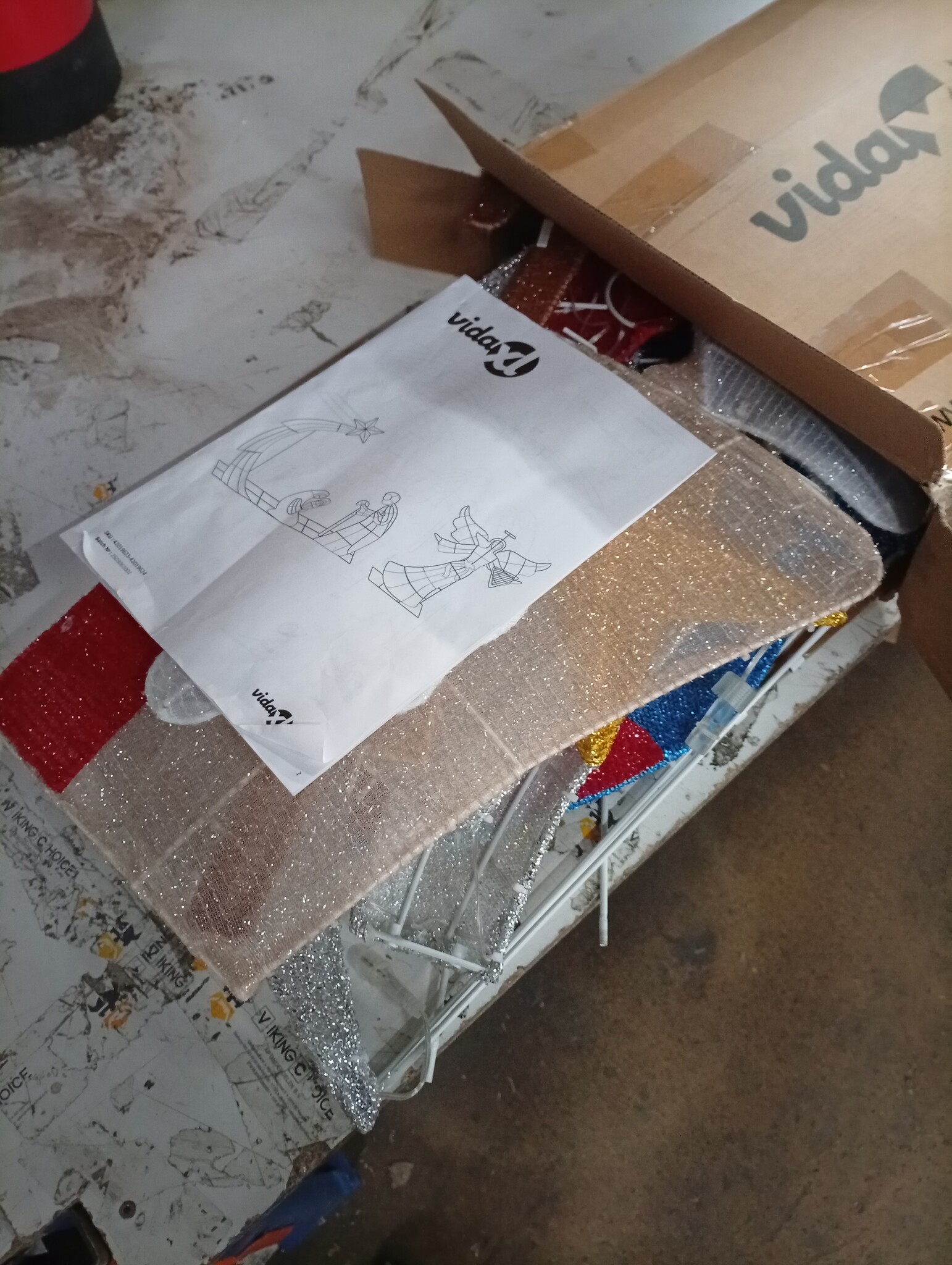 vidaXL Kerststal Scene (55% Korting) Warmwit 149 cm