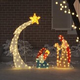 vidaXL Kerststal Scene (55% Korting) Warmwit 149 cm