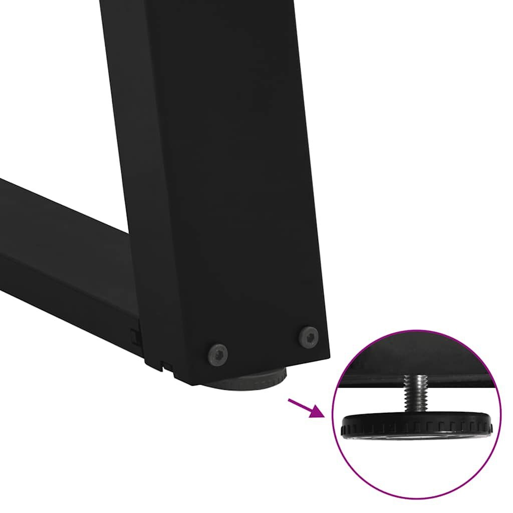 vidaXL Console Tafelpoten U-vormig (2 st) - Zwart Staal - 35% Korting