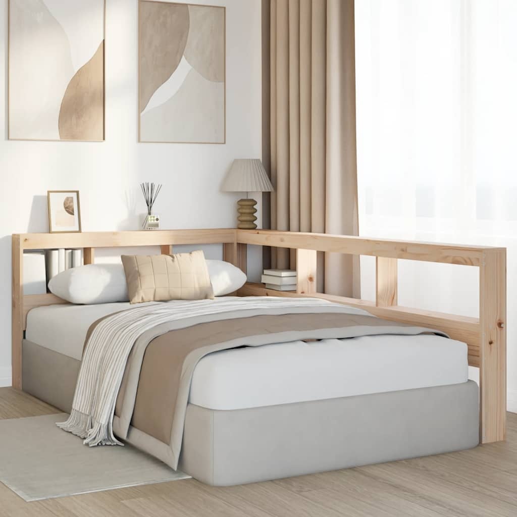 vidaXL Boekenkast Hoofdeinde L-vormig 120 cm Massief Grenen | 35% Korting