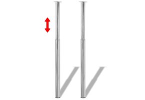 vidaXL Telescopische Tafelpoten (2 st) - Chroom - 63% Korting!