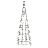 vidaXL LED-kerstboom met spikes 300 cm, Kleurrijk, 570 LEDs - 35% Korting!