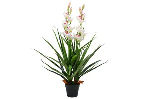 vidaXL Kunst Cymbidium Orchidee - 100cm Groen - 68% Korting!