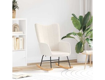 vidaXL Ontspanningsstoel Crème - 55% Korting - Stof