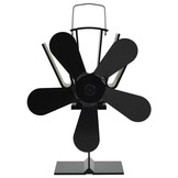 vidaXL Kachelventilator 5 vinnen Zwart - 35% Korting!
