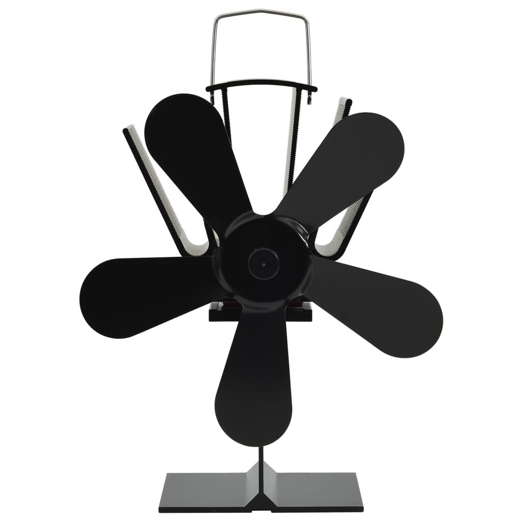 vidaXL Kachelventilator 5 vinnen Zwart - 35% Korting!