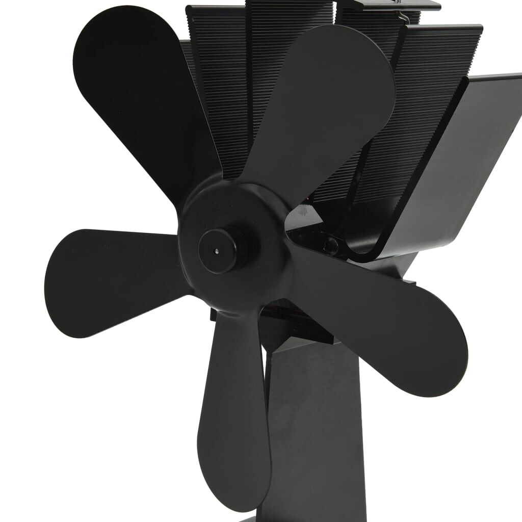 vidaXL Kachelventilator 5 vinnen Zwart - 35% Korting!