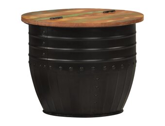 vidaXL Salontafel massief gerecycled hout zwart - 69% KORTING!