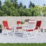 vidaXL Stoelkussens Hoge Rug Oxford Rood - 4 stuks met 35% korting