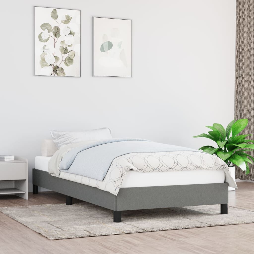 vidaXL Bedframe 90x190cm Stof Donkergrijs - 35% Korting!