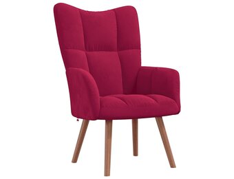 VidaXL Relaxstoel Fluweel Wijnrood - 60% Korting!