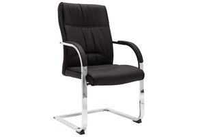 vidaXL Kantoorstoel Kunstleer Zwart - Nu 60% Korting!