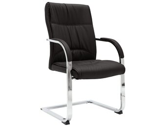 vidaXL Kantoorstoel Kunstleer Zwart - Nu 60% Korting!