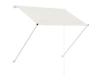 vidaXL Uittrekbare Luifel 100x150 cm Crème - 47% Korting!
