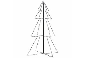 vidaXL Kegelkerstboom 160 LED's - Binnen/Buiten 78x120cm - 73% Korting!