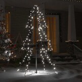 vidaXL Kegelkerstboom 160 LED's - Binnen/Buiten 78x120cm - 73% Korting!