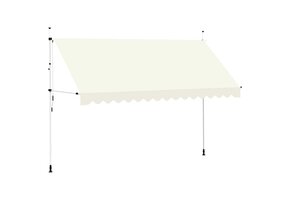 vidaXL Luifel 400 cm Crème - Handmatig Uittrekbaar | 57% Korting!