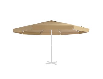 vidaXL Parasol Vervangingsdoek 500cm Taupe - 61% Korting!