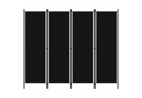 vidaXL Kamerscherm 4 Panelen Zwart - 55% Korting!