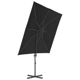 vidaXL Zweefparasol 250x250cm Zwart - 70% Korting!
