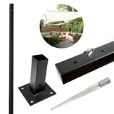 Schaduwdoekpaal Zwart 240cm - Nu 79% Korting!