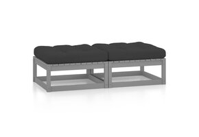 VidaXL Tuinvoetenbanken 2 st massief grenenhout - 76% Korting!