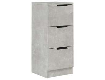 vidaXL Dressoir 30x30x70 cm - Bewerkt Hout, Betongrijs (35% Korting)