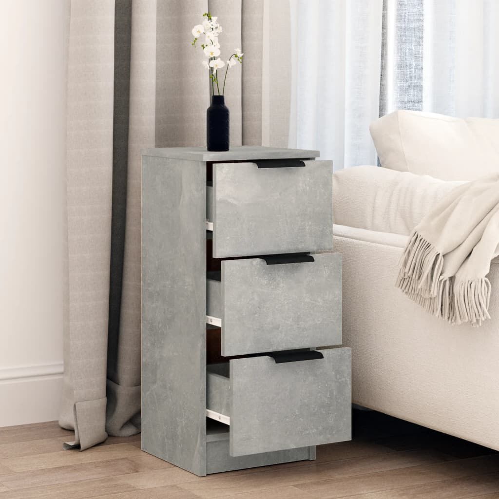 vidaXL Dressoir 30x30x70 cm - Bewerkt Hout, Betongrijs (35% Korting)