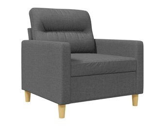 vidaXL Fauteuil 60 cm stof donkergrijs - 35% korting
