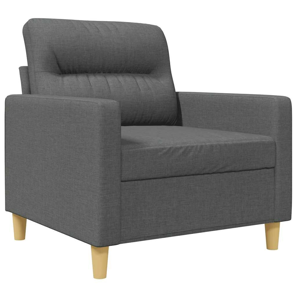 vidaXL Fauteuil 60 cm stof donkergrijs - 35% korting