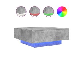 VidaXL Salontafel met LED (35% korting) - Betongrijs