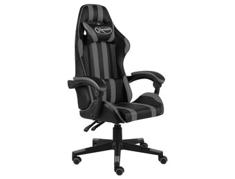 vidaXL Racestoel Kunstleer Zwart/Grijs | 60% Korting!