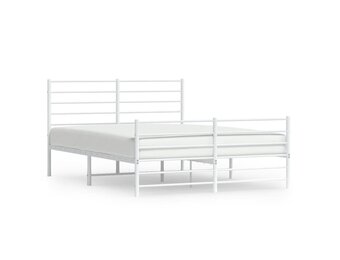 vidaXL Wit Metaal Bedframe 120x200cm - Nu met 55% korting!